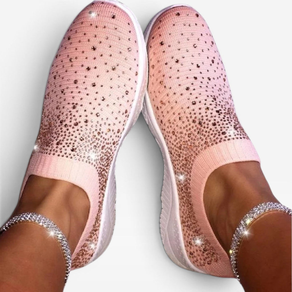 Women's Rhinestone Mesh Slip-On Trainers — view 13