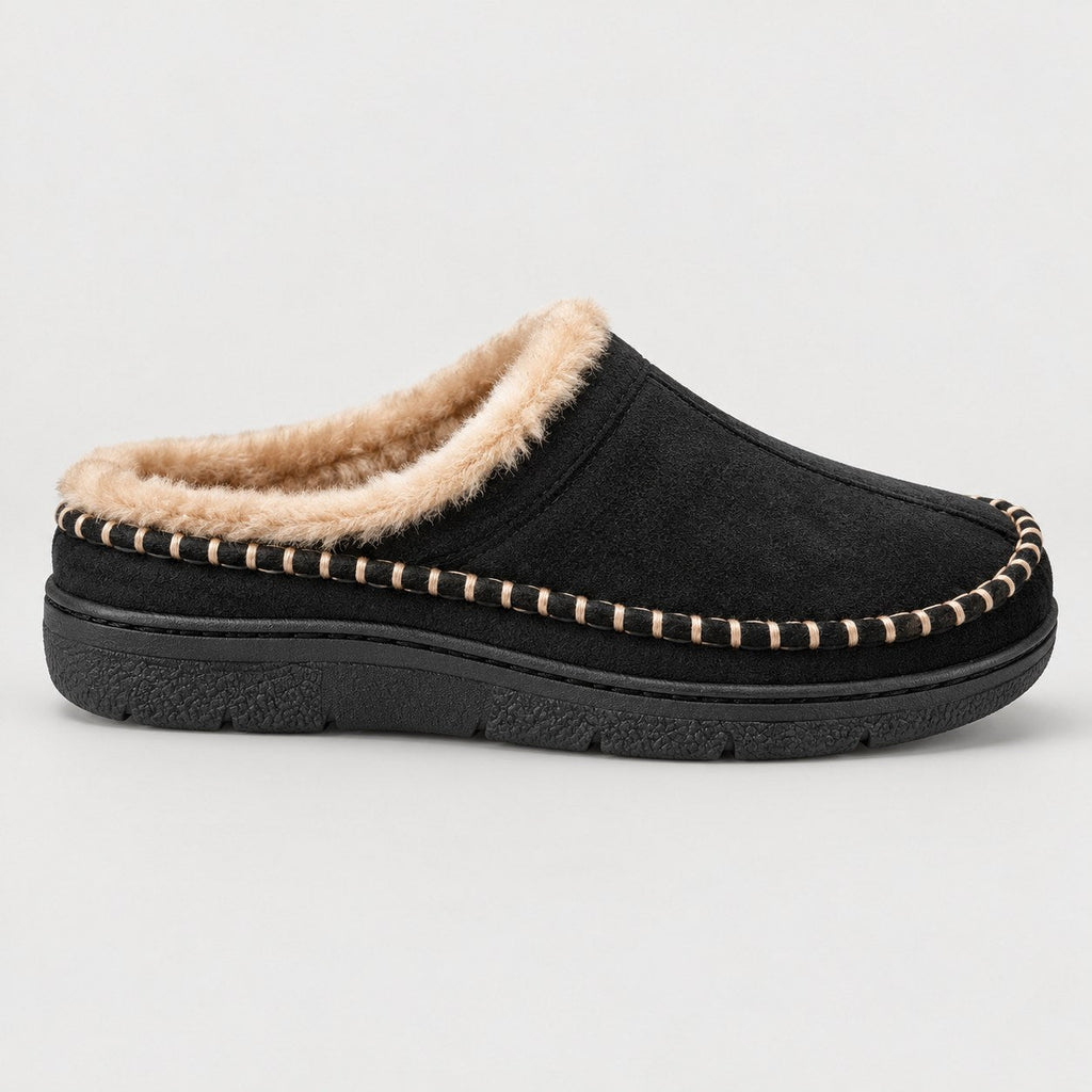 Men's mule slippers in Black | Yarpole – side view
