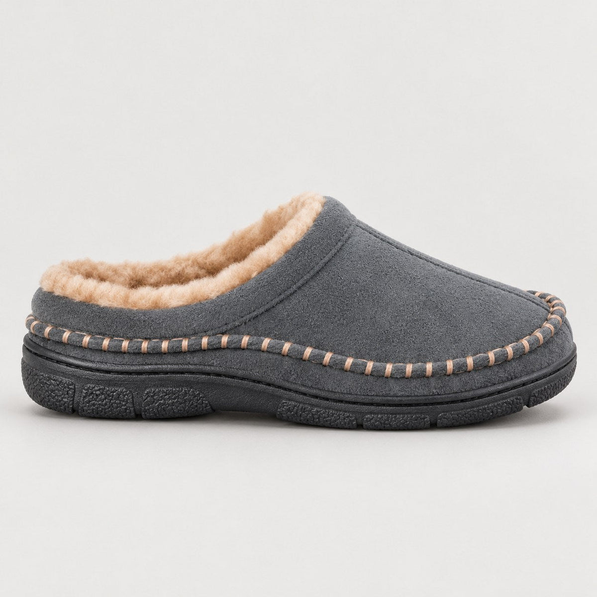 Men's mule slippers in Grey | Yarpole – side view