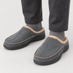 Men's mule slippers in Grey | Yarpole – front view