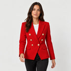 Women's double-breasted blazer in Red | Blewbury – front view