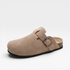 Women's Suede Clogs with Cork Sole — view 2