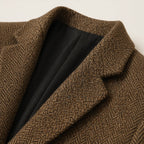 Men's tailored herringbone wool-blend blazer