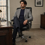 Men's tailored herringbone wool-blend blazer