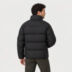 Men's short puffer jacket in Black | Matfen – back view