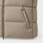 Men's short puffer jacket in Stone | Matfen – detail view