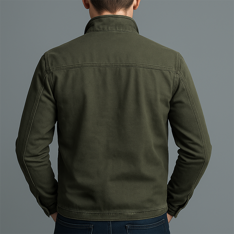 Men's cotton-blend jacket with multiple pockets