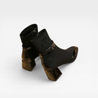 Women's Block Heel Ankle Boots with Buckle Strap — view 7