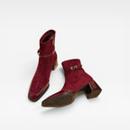 Women's Block Heel Ankle Boots with Buckle Strap — view 2