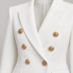 Women's double-breasted blazer in White | Blewbury – detail view