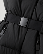 Women's Hooded Belted Puffer Jacket | Broadway