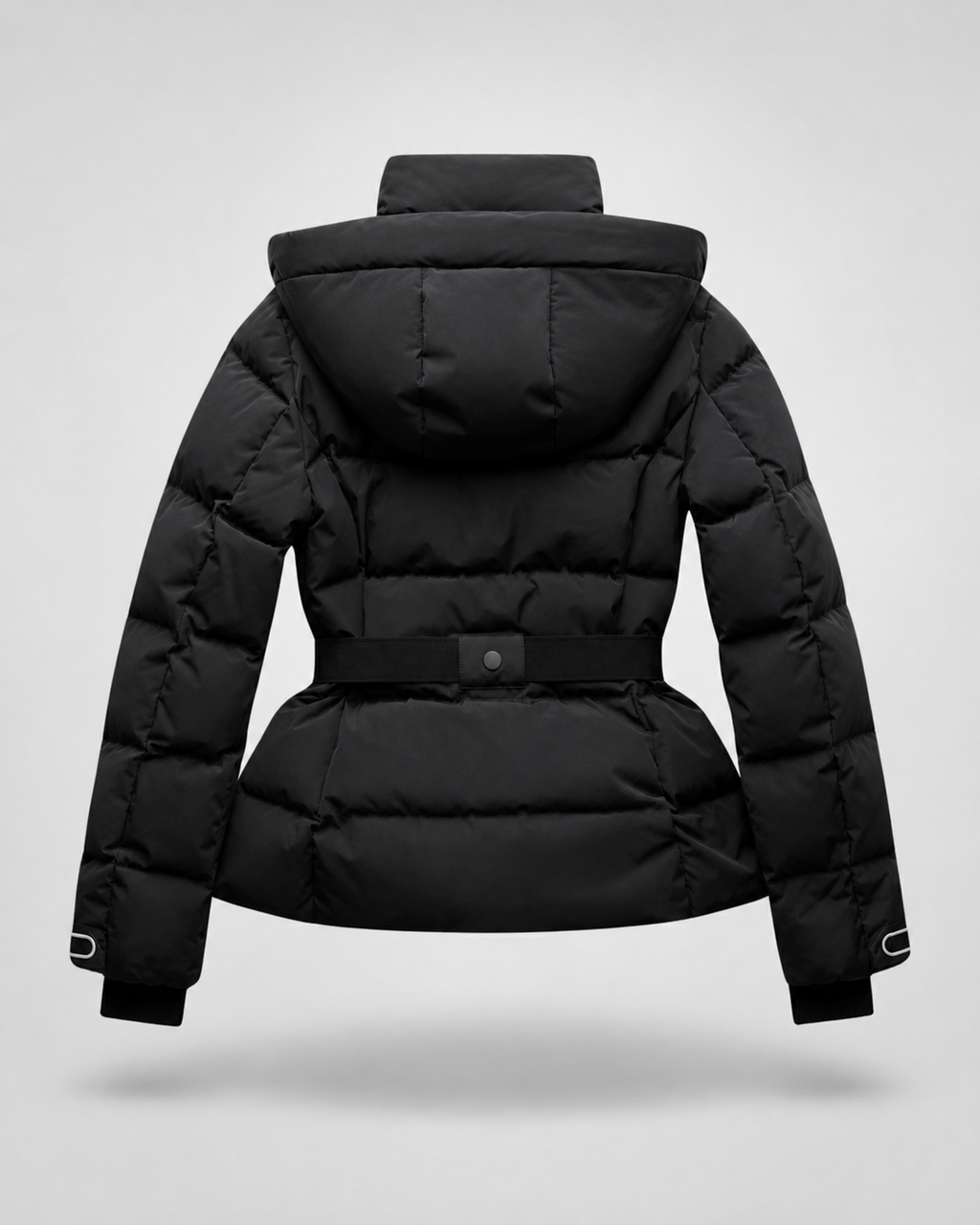 Women's Hooded Belted Puffer Jacket | Broadway