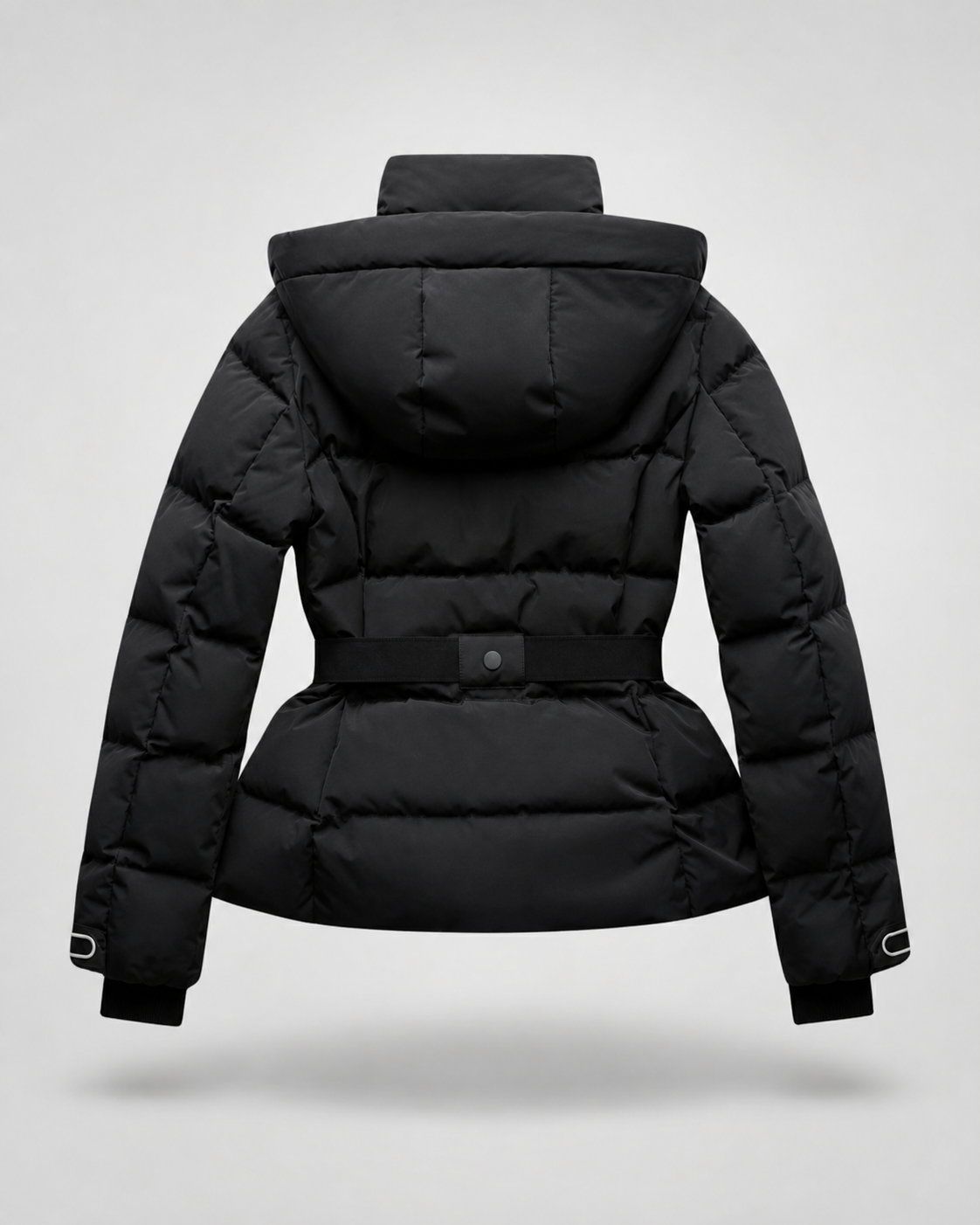 Women's Hooded Belted Puffer Jacket | Broadway