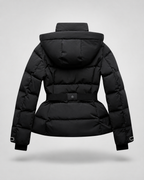 Women's Hooded Belted Puffer Jacket | Broadway