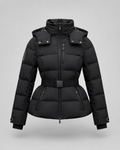 Women's Hooded Belted Puffer Jacket | Broadway