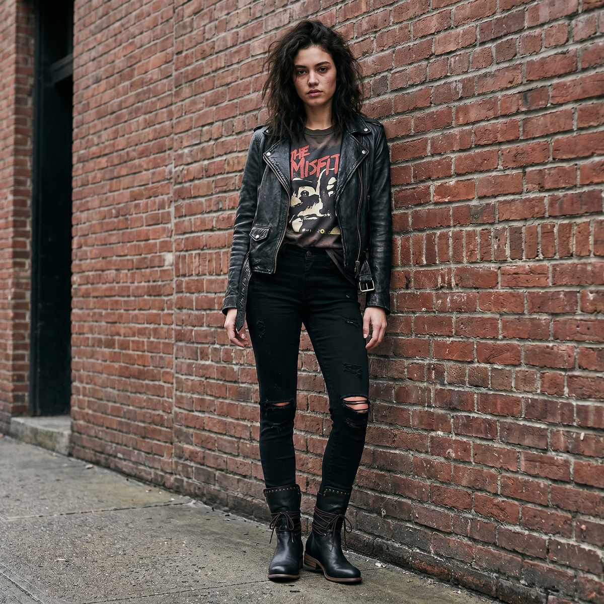 Women's Studded Lace-Up Leather Ankle Boots — view 14