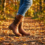 Women's Studded Lace-Up Leather Ankle Boots — view 21