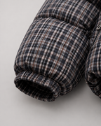Women's Checked Puffer Coat with Funnel Neck | Blockley