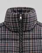 Women's Checked Puffer Coat with Funnel Neck | Blockley