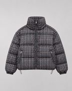 Women's Checked Puffer Coat with Funnel Neck | Blockley