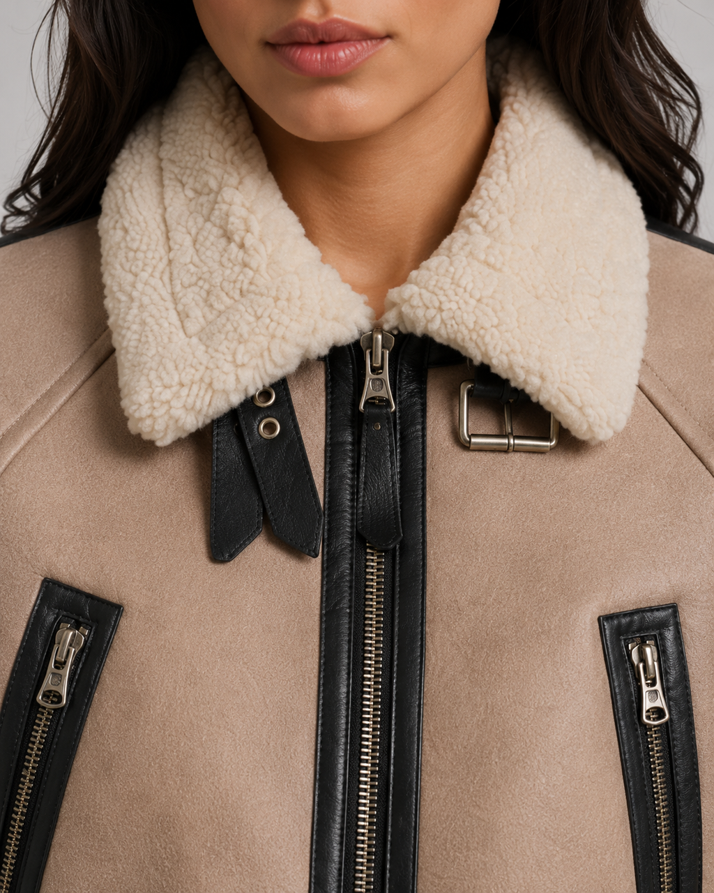 Veste aviateur courte en similicuir pour femme | Daylesford