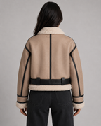 Veste aviateur courte en similicuir pour femme | Daylesford