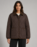 Veste pour femme matelassée à losanges et col en velours côtelé | Painswick