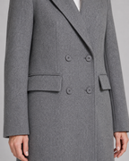 Long manteau ajusté croisé pour femme | Coln