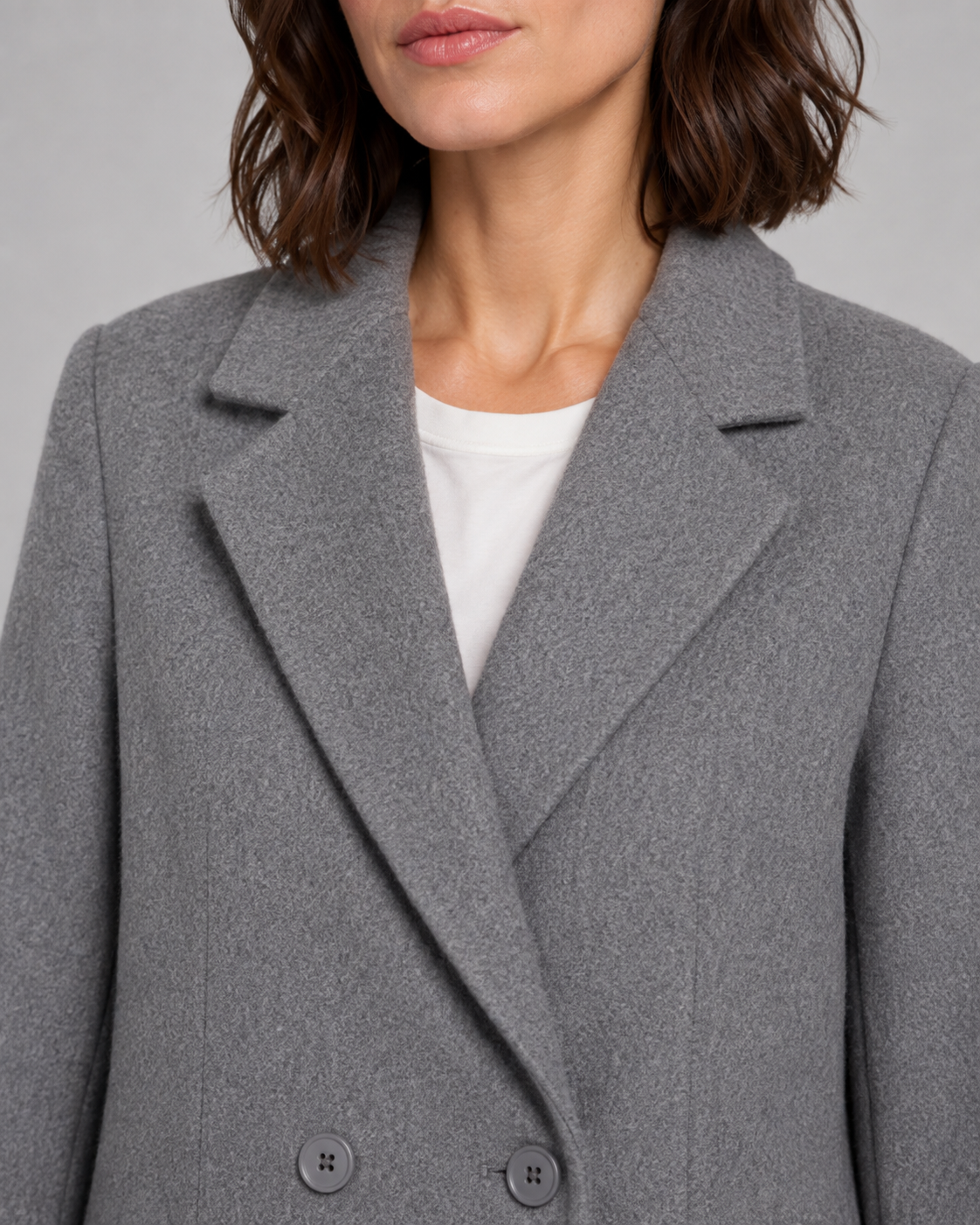 Long manteau ajusté croisé pour femme | Coln