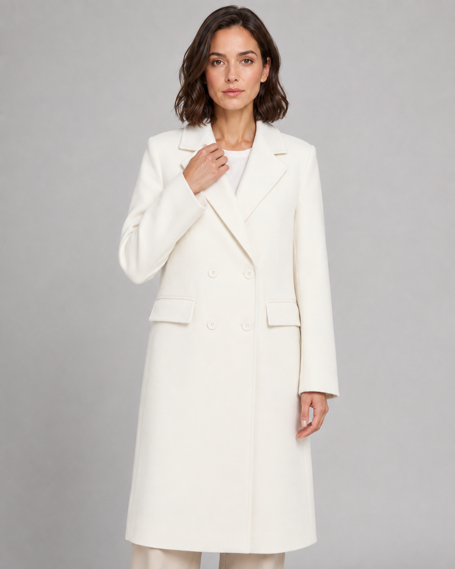 Women's Double-Breasted Long Tailored Coat | Coln