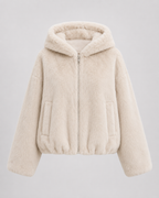 Women's Hooded Faux Fur Jacket with Zip Front | Kingham