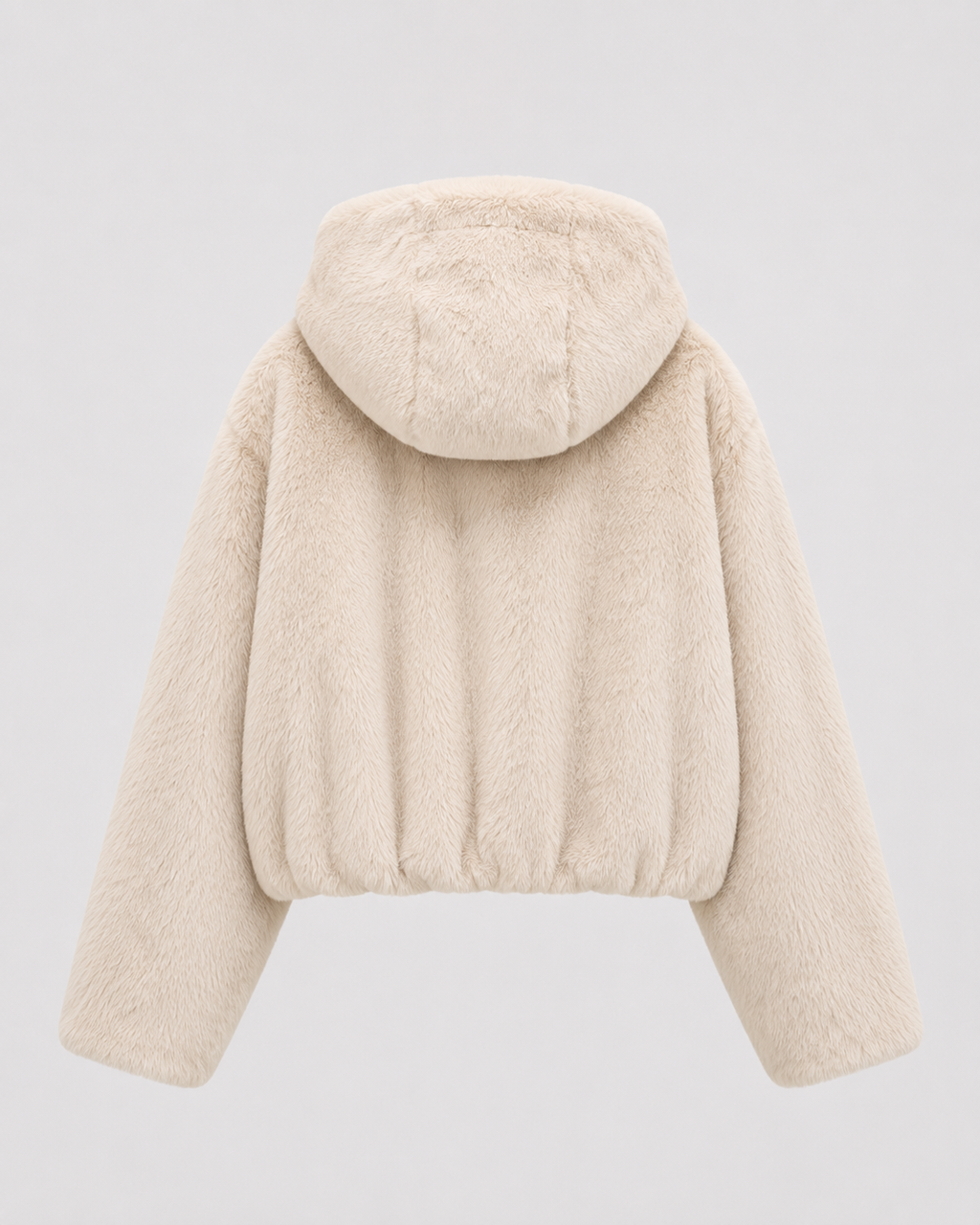 Women's Hooded Faux Fur Jacket with Zip Front | Kingham