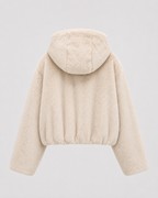 Women's Hooded Faux Fur Jacket with Zip Front | Kingham
