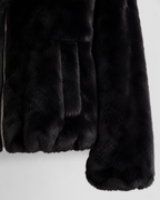 Women's Hooded Faux Fur Jacket with Zip Front | Kingham