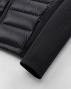 Women's Hooded Hybrid Puffer Jacket with Jersey Sleeves | Naunton