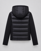 Women's Hooded Hybrid Puffer Jacket with Jersey Sleeves | Naunton