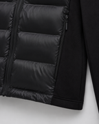 Women's Hooded Hybrid Puffer Jacket with Jersey Sleeves | Naunton