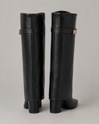 Bottes pour femme à bout pointu montant jusqu'au genou avec talon bloc | Northleach