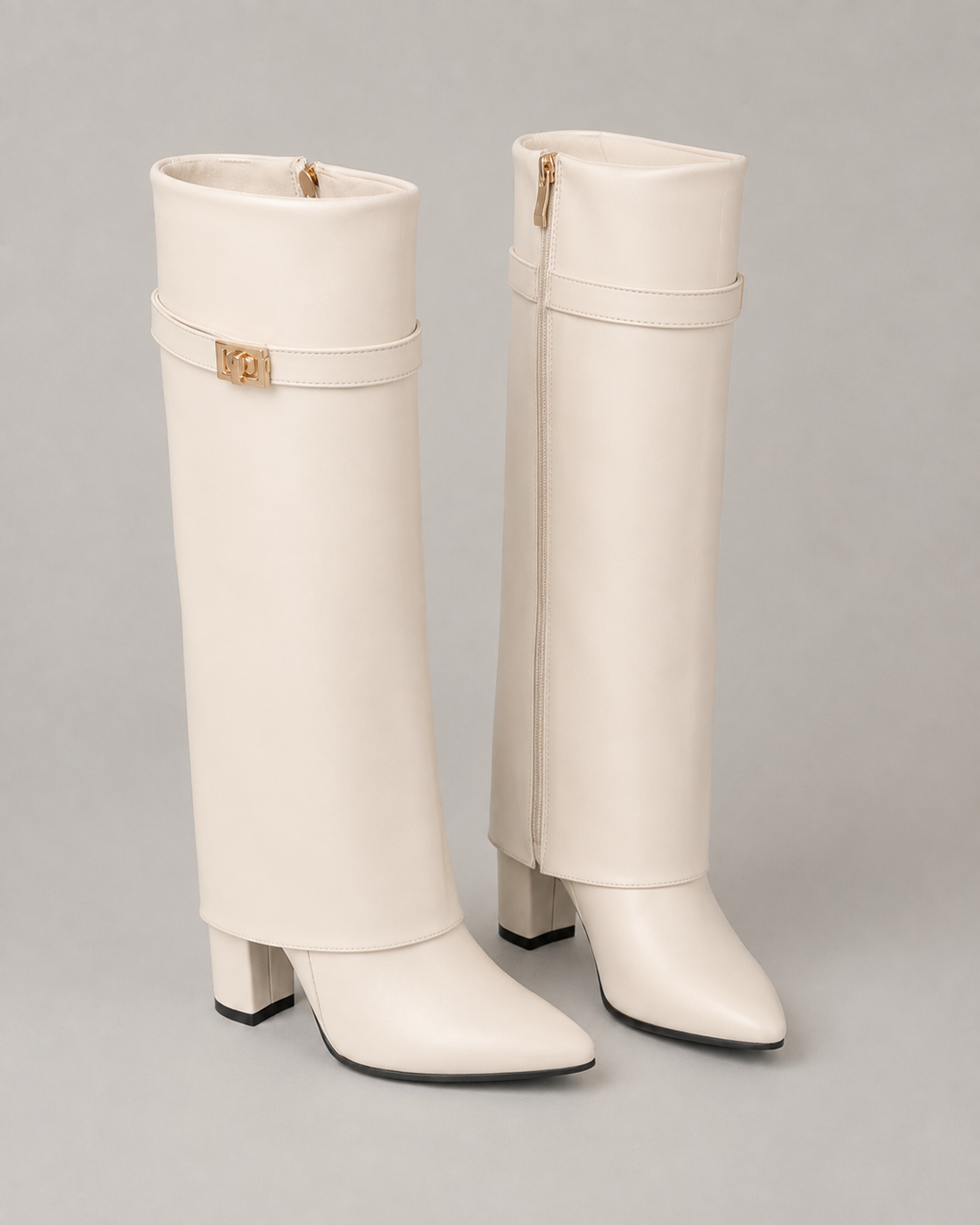 Bottes pour femme à bout pointu montant jusqu'au genou avec talon bloc | Northleach