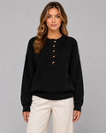 Women's Ribbed Henley Jumper | Hubberholme