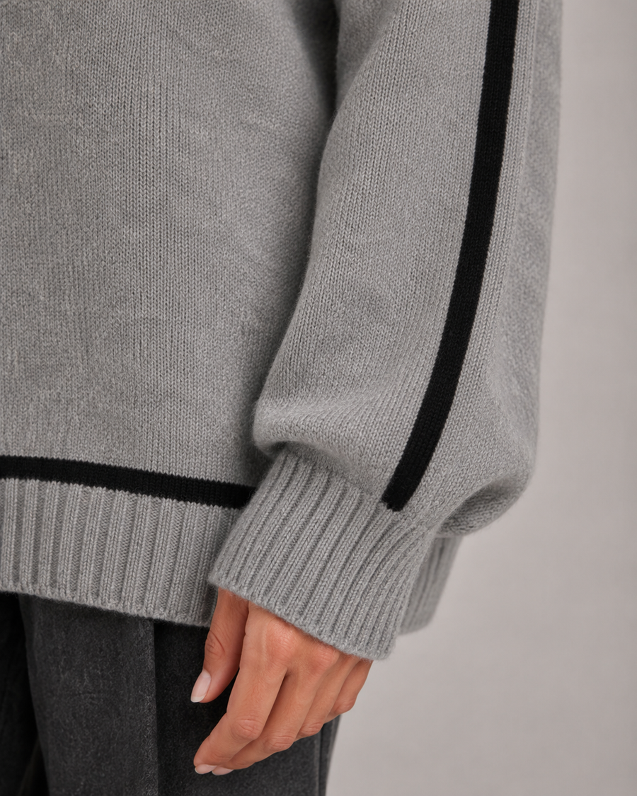 Dámský oversized rolák s kontrastním lemováním | Sapperton