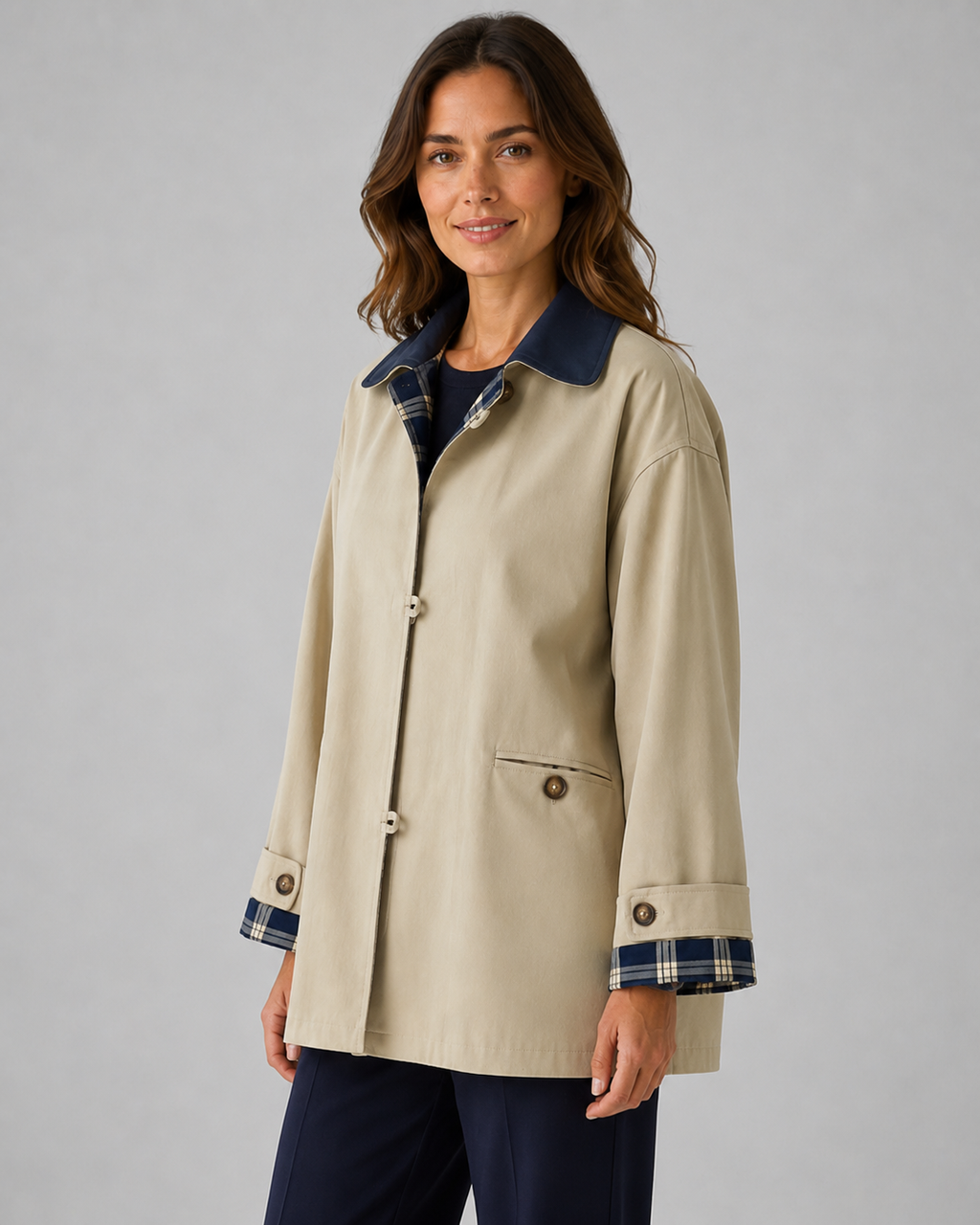 Veste de ferme à poignets doublés à carreaux pour femme | Aldbourne