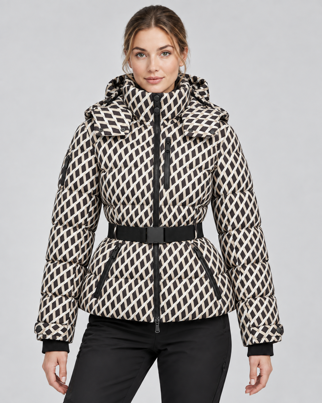 Doudoune ceinturée à col cheminée pour femme | Odiham