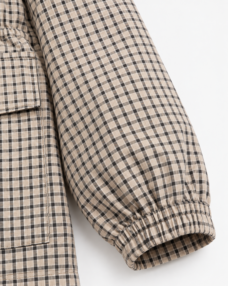 Women's Checked Utility Jacket with Drawstring Waist | Borrowdale