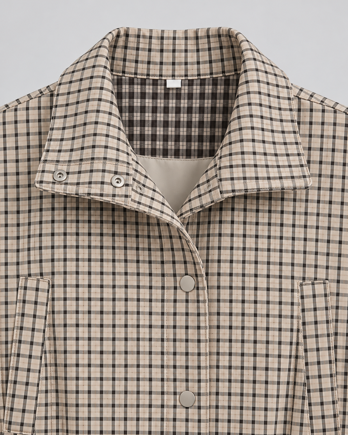 Women's Checked Utility Jacket with Drawstring Waist | Borrowdale