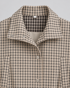 Women's Checked Utility Jacket with Drawstring Waist | Borrowdale