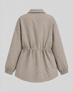 Women's Checked Utility Jacket with Drawstring Waist | Borrowdale
