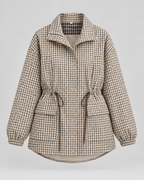 Women's Checked Utility Jacket with Drawstring Waist | Borrowdale