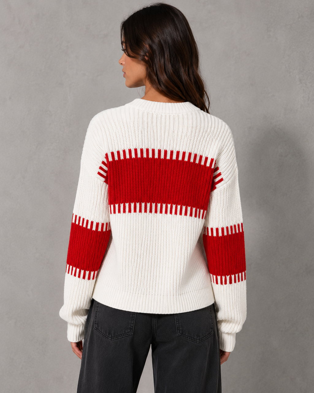 Pull pour femme à col rond et empiècements color-block | Petworth