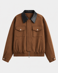 Damska krótka kurtka typu barn jacket z imitacji zamszu | Penistone